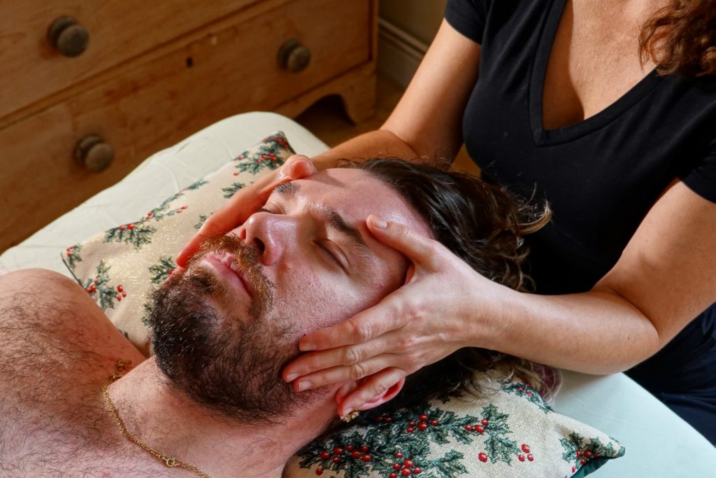 Head massage by Zuzi Brnova at Inner Place Ledbury
